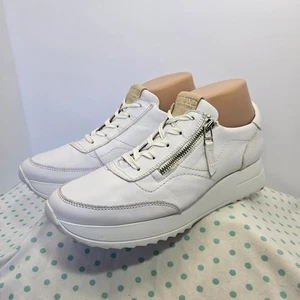 Sneakers Lloyd donna taglia 10 tutte bianche con zip laterale scarpe da ginnastica tacco nascosto zeppe 42 - Foto 1 di 21