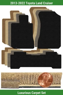 Juego de alfombrillas de lujo personalizadas para Toyota Land Cruiser 2013-2022 (3 piezas) #12JF Foto 1 de 4