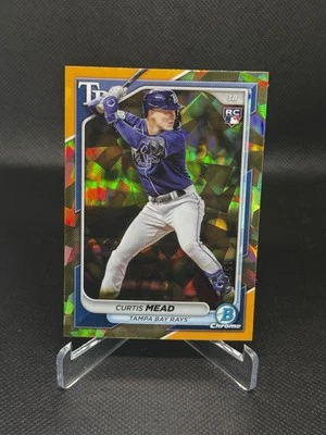 2024 Bowman Chrome Sapphire Gold Refractor /50 Curtis Mead Rookie RC - Image 1 of 2