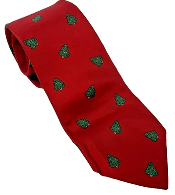 ÁRBOL DE NAVIDAD de Wembley Corbata de Seda Completa Roja 3.25 A través de 55 Pulgadas de Largo Vacaciones Foto 1 de 4