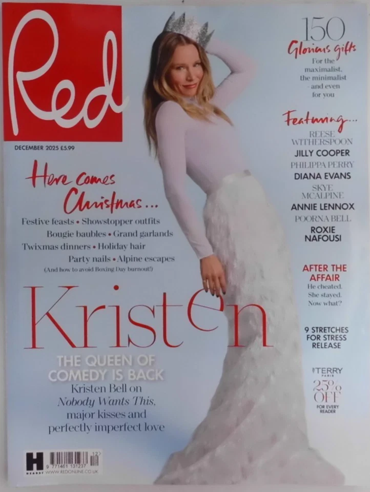 Red magazine Dec 2025 Kristen Bell on Nobody Wants This + Here comes Christmas - Image 1 of 1