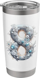 Snowy Eight Winter Wonderland Design Edelstahl Thermobecher - Bild 1 von 7