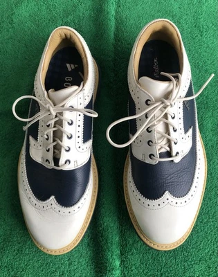 Malbon x Adidas Golf Shoes Men’s Size 7.5 White Navy Limited Edition Worn Once - Image 1 of 3