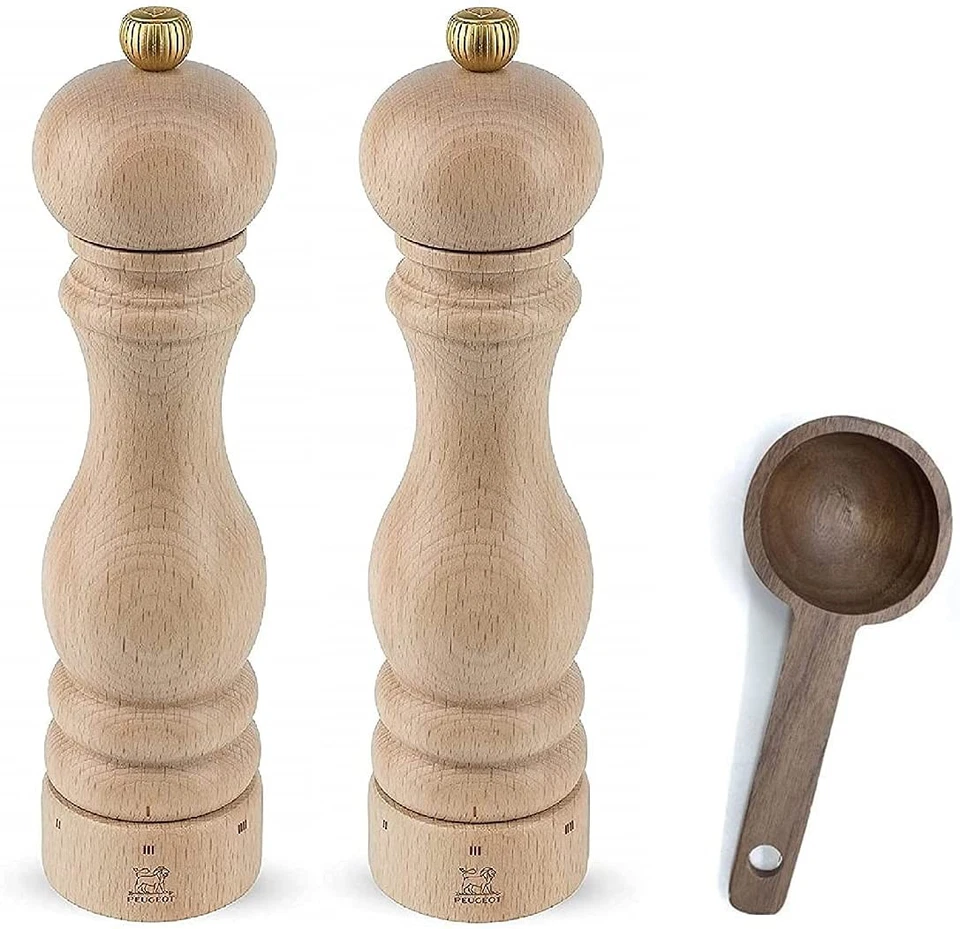 Juego de regalo molino de sal y pimienta Paris U'Select de 9 pulgadas, madera de haya natural - con... Foto 1 de 1