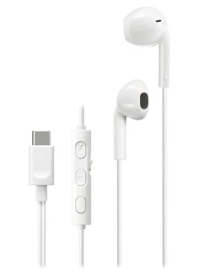 JVC HA-FR17UC-W Earphones, Wired, with Microphone, Type-C, Open Type, USB Type-C - Image 1 of 4