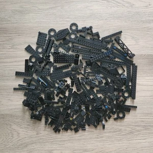 Piezas de ladrillos Lego genuinos 250+ piezas negras lote a granel tamaños surtidos formas - Imagen 1 de 12