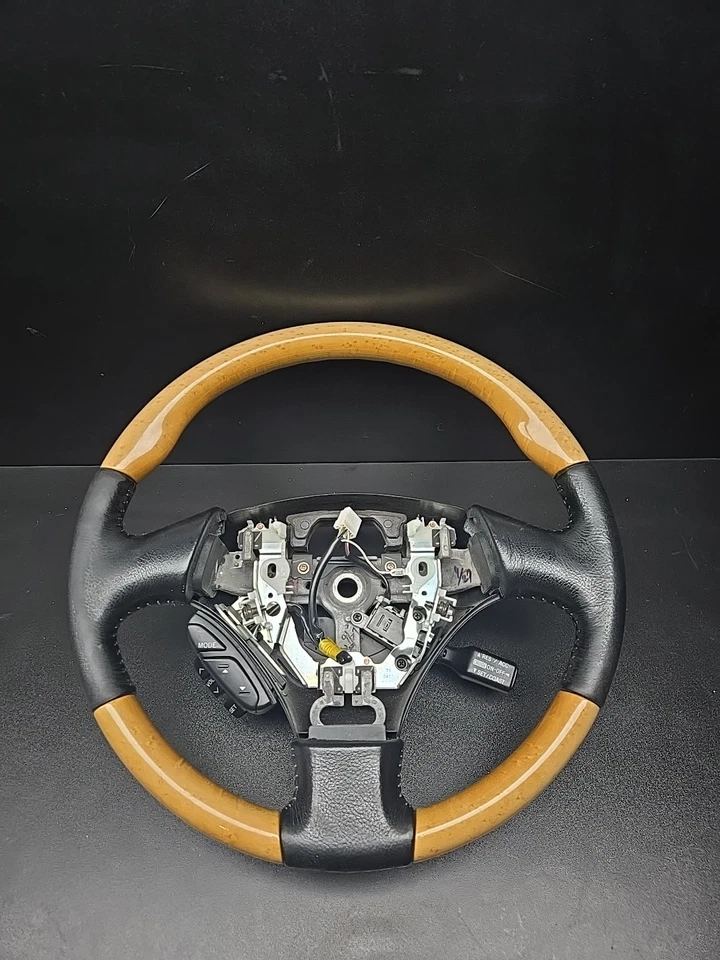 Volante Lexus SC430 2002-2005 cuero y grano de madera OEM (negro) Foto 1 de 4