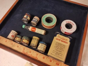 Medical Advertisement Tins And Other Pieces Lot, 11 Vtg Pieces Total - Picture 1 of 24