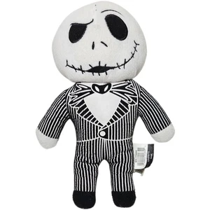 Disney Night Before Christmas Jack Skellington Plush 9" Black White Stuffed Toy - Picture 1 of 6