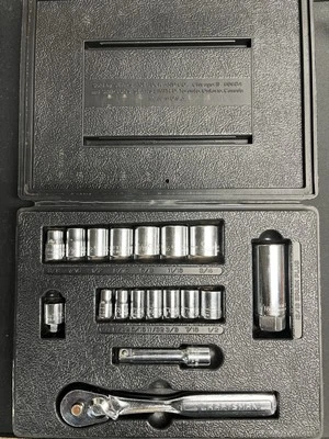 Vintage Craftsman USA Made 9 33234 - 1/4” & 3/8”Drive Socket Wrench Set 18 Piece - Image 1 of 4