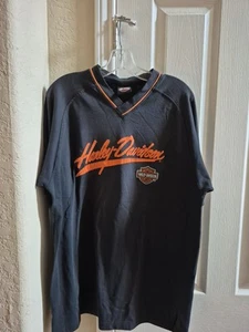 Camisa estilo jersey cuello en V Harley Davidson Motorcycles ver fotos para talla - Imagen 1 de 9