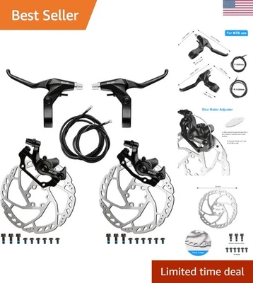 Aluminum Bicycle Brake System: Front & Rear Calipers with Tool-Free Adjuster - Image 1 of 4