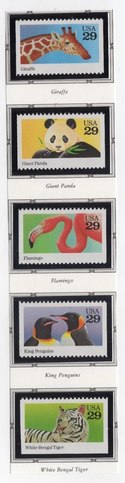 Scott #2706-2709a Wild Animals BOOKLET Set of 5 Stamps - MNH in mounts - Image 1 of 1