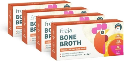 Freja Instant Bone Broth | Chicken | 100% Natural | Rich in Collagen, Protein &