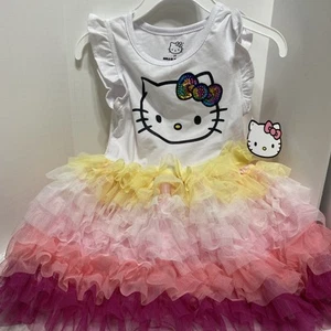 Sanrio Hello Kitty Toddler Dress Summer Short Sleeved, Dress Tutu Skirt.Size 2T - Picture 1 of 12