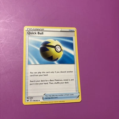 2022 Pokemon TCG Quick Ball 179/202 Sword & Shield Base Reverse Holo Uncommon - Image 1 of 2