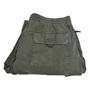 Abercrombie + Fitch Pantalone Uomo XL Verde Oliva Cargo Utility Elastico Vita Comodo - Foto 1 di 7