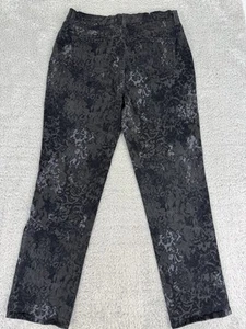 Gloria Vanderbilt Amanda SLIMMING Jeans Women’s 12 Black Woodland Pants - Picture 1 of 14