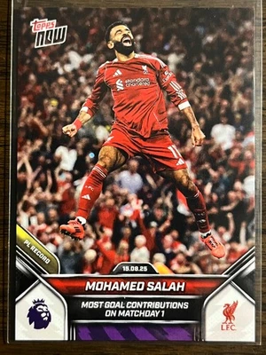 Topps Premier League 2025-26 AHORA #5 Mohamed Salah Liverpool FC LFC Foto 1 de 2