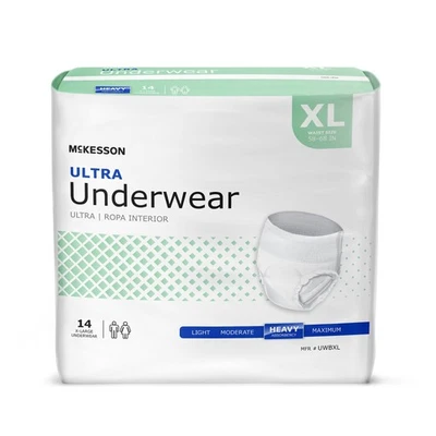 Pañales McKesson Desechables para Adultos Ropa Interior XL Absorción Pesada 56 Ct Foto 1 de 4