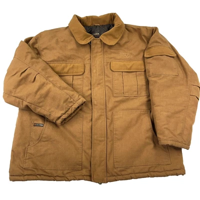 Винтажный Южный полюс куртка мужчин XXL коричневый утка холст амбара Chore пальто пуховик Y2K - Изображение 1 из 4