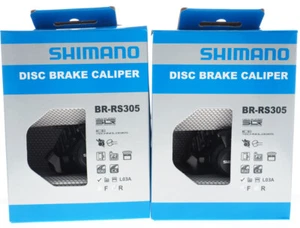 Shimano Road/CX BR-RS305 Disc Brake Flat Mount Caliper w/ Fin Pads Front & Rear - Picture 1 of 7