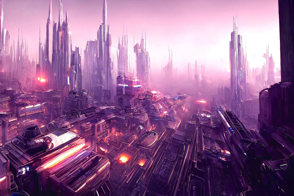 Connecting the Martian Cities - Digital NFT 13 Custom NFTArt For Sale 1/1 token - image 1 of 3