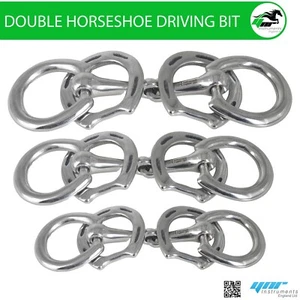 BROCA DE HERRADURA DOBLE YNR, ACERO INOXIDABLE DE 3" A 6" ECUESTRE - Imagen 1 de 3