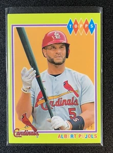 2022 Topps Brooklyn Collection Albert Pujols Chartreuse #d 9/99, Cardinals! - Picture 1 of 3