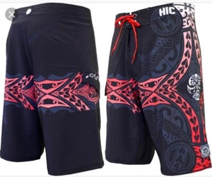 Boardshorts, Hawaiian Island Creations (HIC) 21" KANAHA, BLACK SKY/RED - Bild 1 von 1