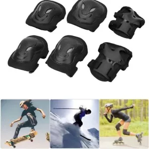 Skating Roller Protective Gear Set Skateboard Knee Elbow Wrist Pads Safety Guard - Picture 1 of 8