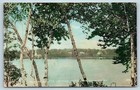 Postcard ME China Maine View Of China Lake From Bailey's Cottages RPPC U01