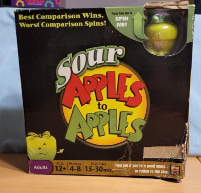 2010 Mattel: SOUR Apples To Apples Target Exclusive New Damaged and Open Box - Image 1 of 4