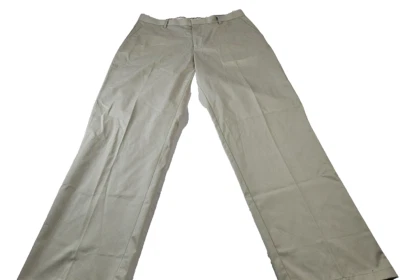 Kirkland Signature Chino Pant Men 36x32 Stone Cotton No Iron Flat Front NWT New Foto 1 de 4