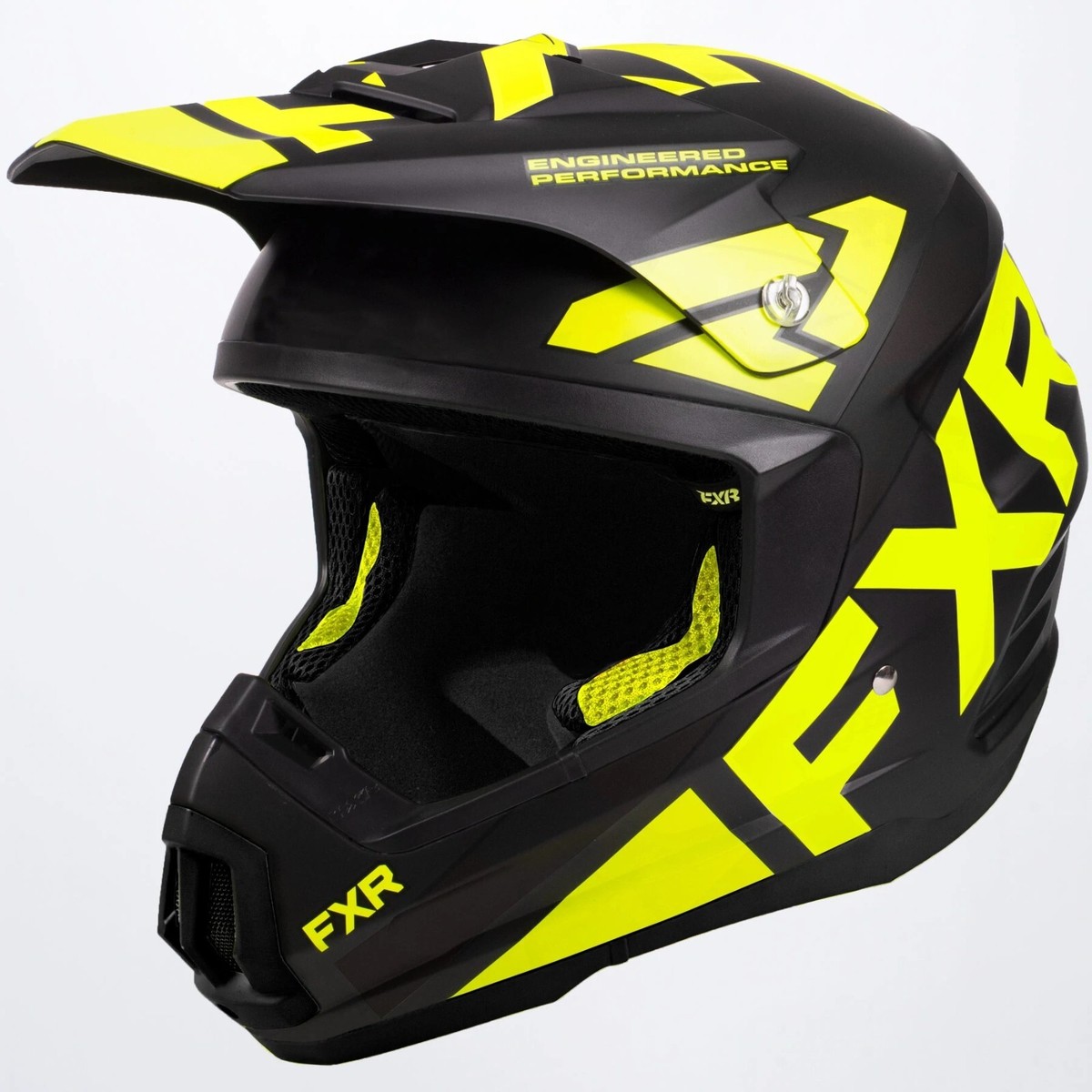スノーモービル FXR ヘルメット 黒/黄色 FXR Racing ヘルメット