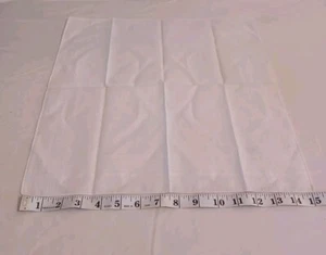 Vintage Unbranded Classic White Pocket Square Handkerchief 15 Inch - Picture 1 of 7