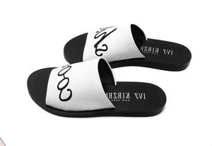Ivy Kirzhner Quotes White & Black Cool Flat Slide Mule Slip On - Picture 1 of 4