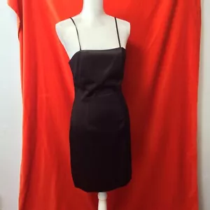 Stephen Sprouse abito slip raso vintage anni 80 uvetta taglia 8 - Foto 1 di 9