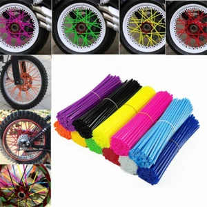 Bike Cycle MTB Wheel Rim Spoke Shrouds Wraps Skins Covers 11 Colors - Zdjęcie 1 z 22