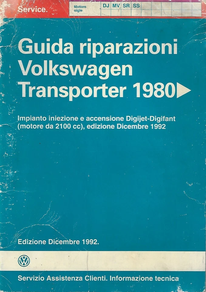 Meccanica Rip. INIEZIONE/ACCENSIONE VW Transporter T3  2100cc. DJ MV SR SS - Immagine 1 di 1