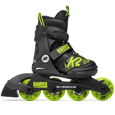 K2 Raider Kinder-Inliner Beginners Inline Skates Kids Size Adjustable Lime New - Image 1 of 4
