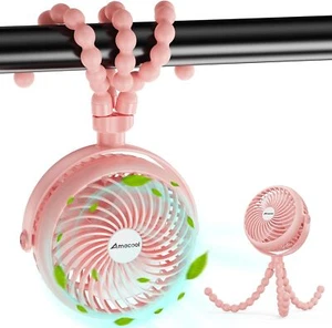 Baby Stroller Fan 20H Work Time Battery Powered Clip on Fan with Flexible - Picture 1 of 7