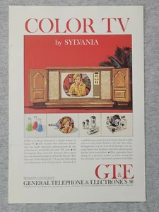 1965 Magazine Advertisement Page GT&E Sylvania Color Bright 85 TV Television Ad - Picture 1 of 1