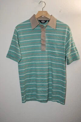 Camisa Polo Knights Bridge M Mediana Verde Rayas Cuello Manga Corta Envíos  Foto 1 de 4