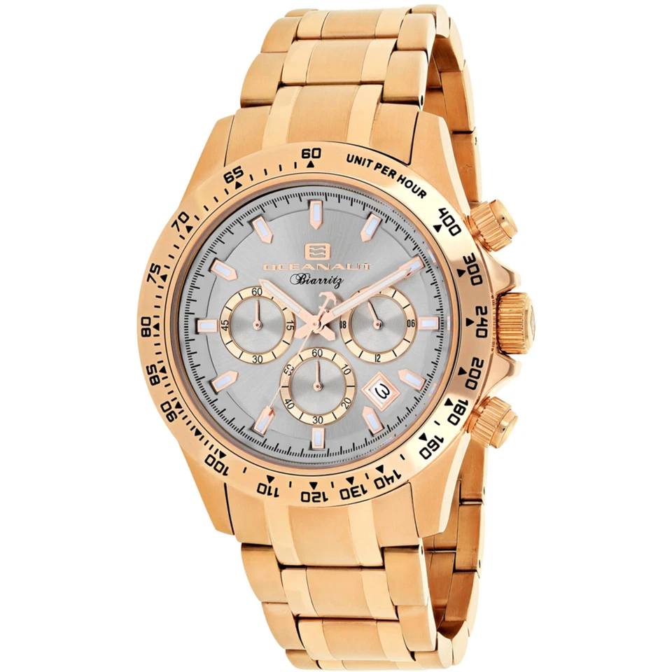 Reloj Oceanaut Hombre Biarritz Esfera Plateada Chapado Acero Inoxidable Pulsera OC6118 Foto 1 de 1