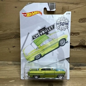 Hot Wheels Larry Wood Custom ‘53 Chevy Green 1:64 NIB K841 - Picture 1 of 8