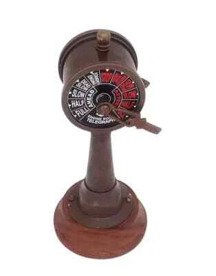 Acabamento antigo latão 7" pedido de motor do navio telégrafo peça decorativa - Imagem 1 de 4