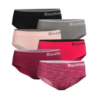 (2 or 5 Pair) Reebok Women's Stretch Performance Seamless Hipster Panties, - Image 1 of 4