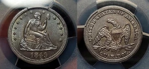 1849 O Seated Liberty Quarter 25c PCGS MS 61 POP 1/2 - Picture 1 of 11