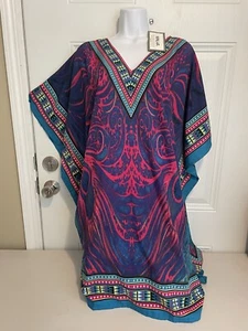 Tropical  Swimsuit Cover Up Dress. Multi Color For Cruise. Vacation.pool - Picture 1 of 5